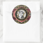 Fabulous at Fifty金ゴールドRuby Diamondsフォトフレーム ラウンドシール (バッグ)