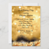 Fabulous Birthday Gold Champagne Piano Black 招待状 (裏面)