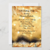 Fabulous Birthday Gold Champagne White Piano 招待状 (裏面)