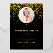 Fabulous Birthday Photo Gold Foil Invitation 箔招待状 (裏面)