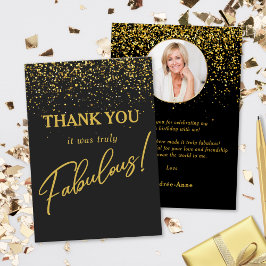 Fabulous Birthday Photo Thank You Card カード