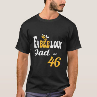 Fabulous Fabeelous Dad Bee Honeycomb Daddy 46Th B- Tシャツ