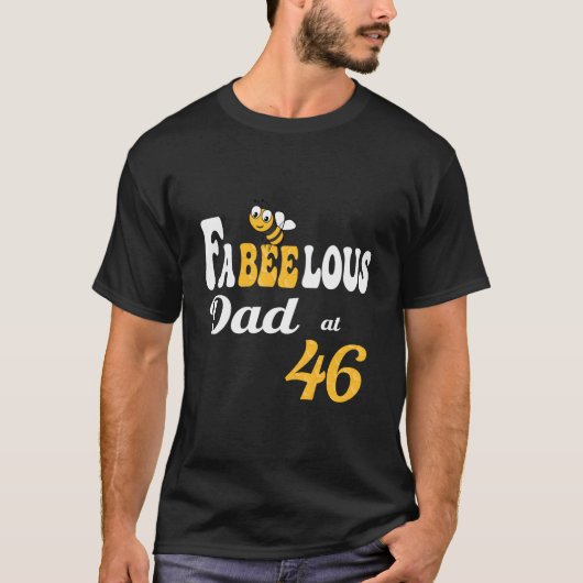 Fabulous Fabeelous Dad Bee Honeycomb Daddy 46Th B- Tシャツ (正面)