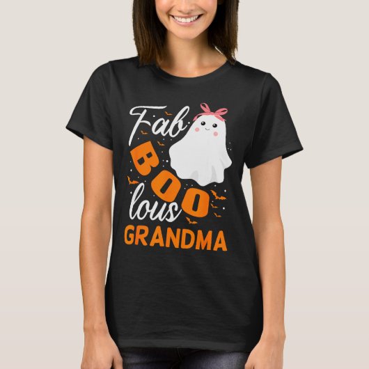 Fabulous Faboolous Grandma Ghost Halloween Tシャツ (正面)