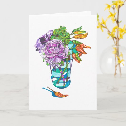 Fabulous Fall Vegetal Bouquet カード (黄色い花)