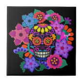 Fabulous Felt Look Sugar Skull Beautiful タイル (正面)