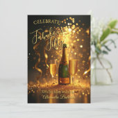 Fabulous Fifty Celebration Champagne Streamers 招待状 (スタンド正面)