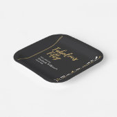 Fabulous Fifty Golden Modern Woman's 50th Birthday ペーパープレート (傾斜あり)