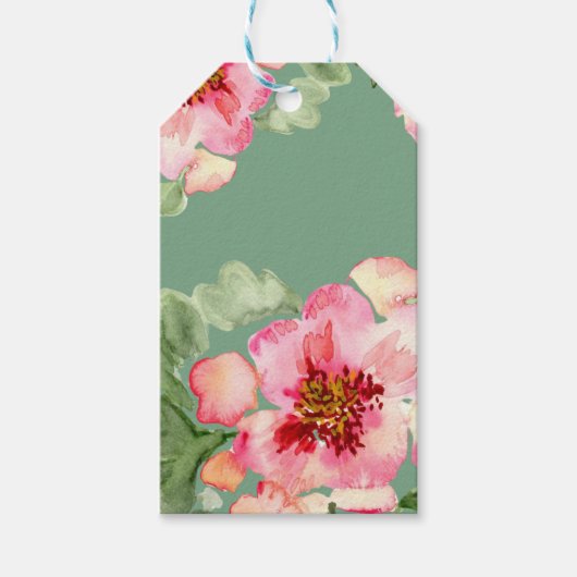 Fabulous Florals Garden Party Bridal Shower ギフトタグ (正面)