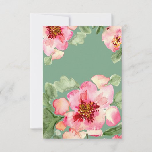 Fabulous Florals Garden Party Bridal Shower 出欠カード (裏面)