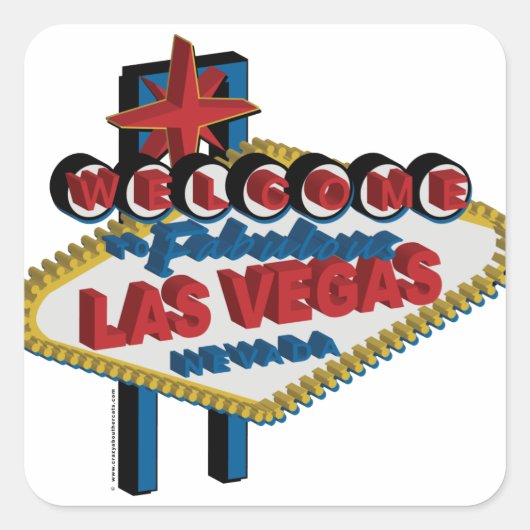 Fabulous Las Vegasへようこそ スクエアシール (正面)