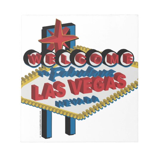 Fabulous Las Vegasへようこそ ノートパッド (正面)