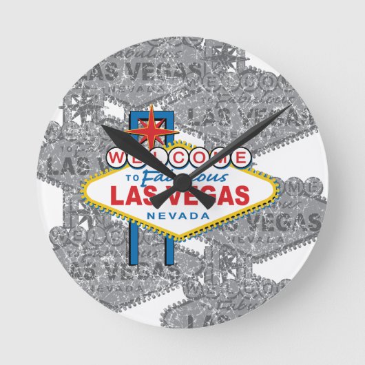 Fabulous Las Vegasへようこそ ラウンド壁時計 (正面)