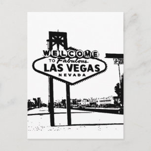 Fabulous Las Vegas B&W Vector Graphicへようこそ ポストカード