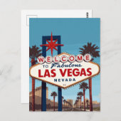 Fabulous Las Vegas Nevada Retro ポストカード (正面/裏面)