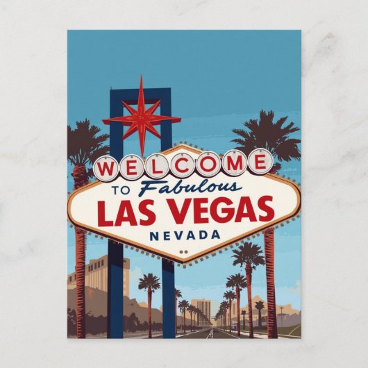 Fabulous Las Vegas Nevada Retro ポストカード (正面)