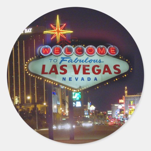 Fabulous Las Vegas Stickersへようこそ ラウンドシール (正面)