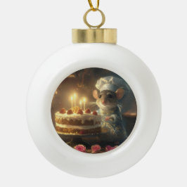 Fabulous Mice Bakerによるクリスマスベーカリー セラミックボールオーナメント