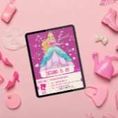 Fabulous, Pink doll birthday party 招待状