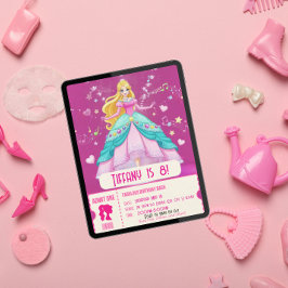 Fabulous, Pink doll birthday party 招待状