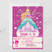 Fabulous, Pink doll birthday party 招待状 (正面)