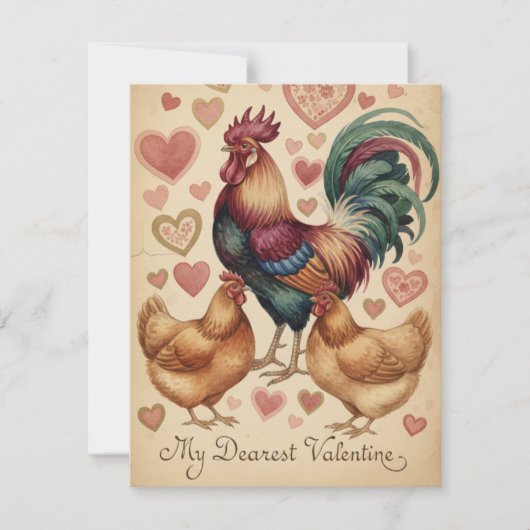 Fabulous Rooster Valentine's Day greeting シーズンカード (正面)