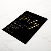 Fabulous Sixty BIrthday Foil Invitation 箔招待状 (回転した状態)
