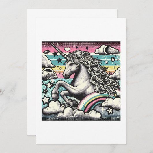 fabulous unicorn 招待状 (正面/裏面)