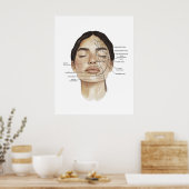 Face Anatomy Print 3 ポスター (キッチン)