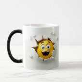 Face Emoticon Break Through モーフィングマグカップ (左)