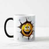 Face Emoticon Break Through モーフィングマグカップ (左)