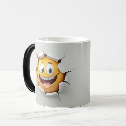 Face Emoticon Break Through モーフィングマグカップ (正面左)