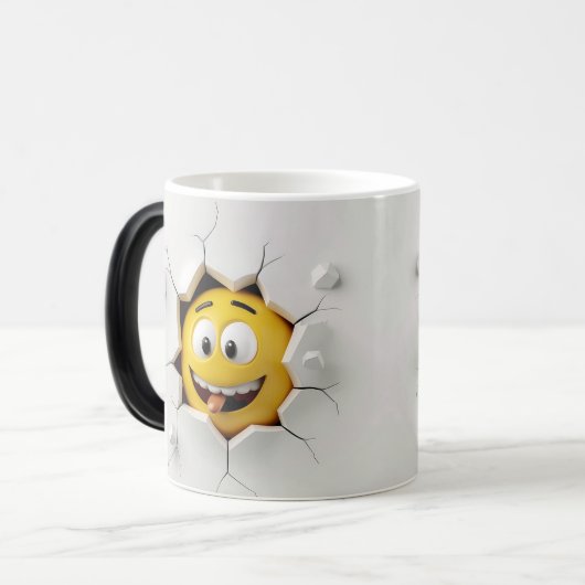 Face Emoticon Break Through モーフィングマグカップ (正面左)