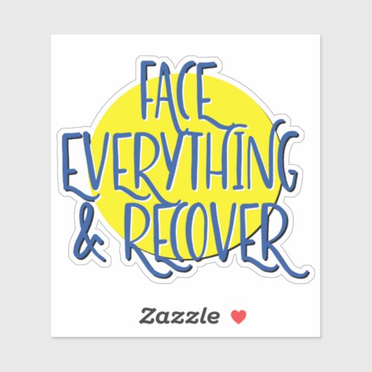 Face Everything And Recover 12ステップスローガン シール (シート)