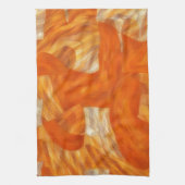 Face in Orange Artsy Abstract Kitchen Towel キッチンタオル (縦)