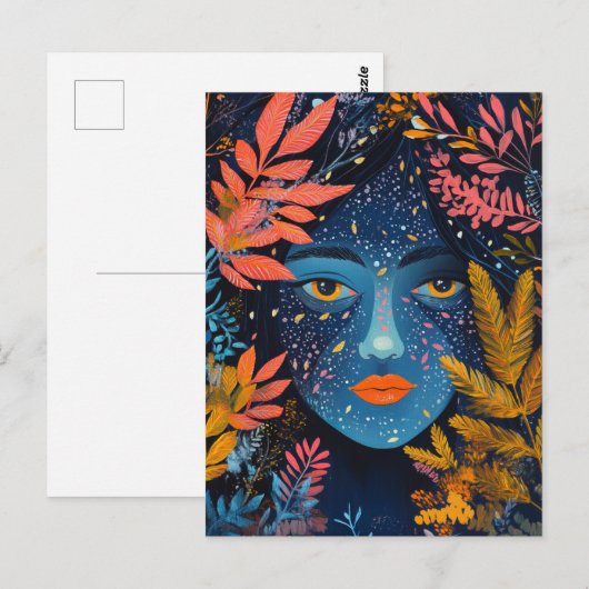 Face in the Plants ポストカード (正面/裏面)