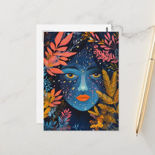 Face in the Plants ポストカード (正面/裏面インサイチュ)