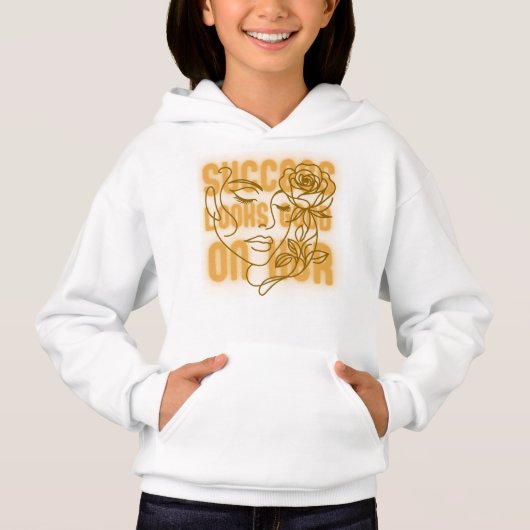 Face Line Art Women Empowerment Quotes Yellow (正面)
