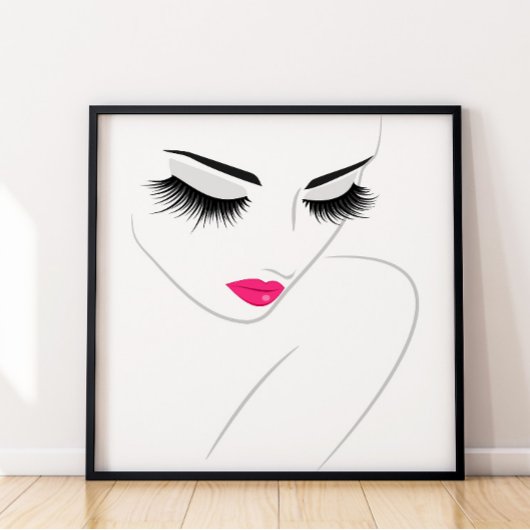 Face long lashes Lash Extension ポスター