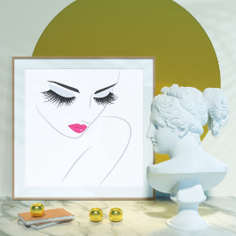 Face long lashes Lash Extension ポスター