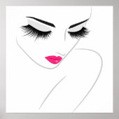 Face long lashes Lash Extension ポスター (正面)