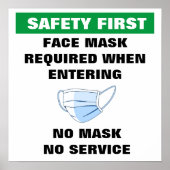 FACE MASK REQUIRED ポスター (正面)