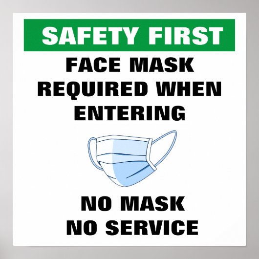 FACE MASK REQUIRED ポスター (正面)
