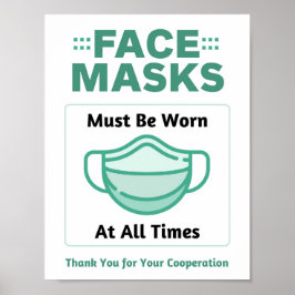 Face Mask Required at All Times ポスター