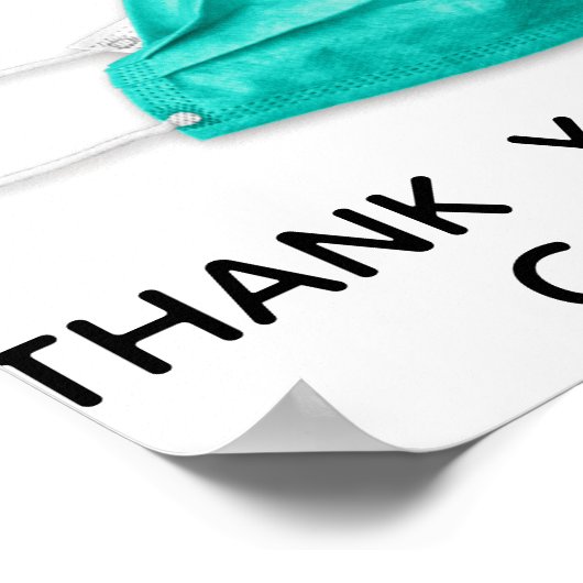 Face Mask Required Thank You ポスター (角)