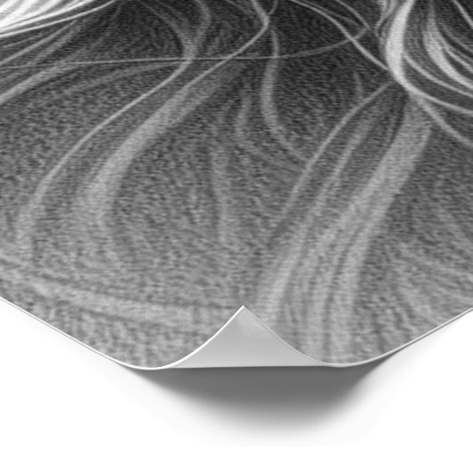 Face of a Cute Young Woman on a 24'x24' Wall ポスター (角)