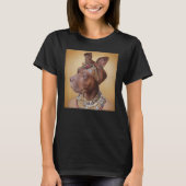 face portrait of an Ancient dog as Cleopatra 1 Tシャツ (正面)