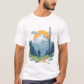 Face the Mountains – Nature Adventure Graphic Tee Tシャツ (正面)