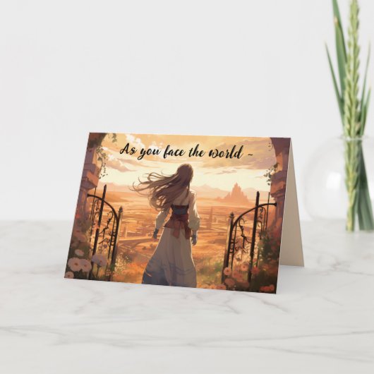 FACE THE WORLD ENCOURAGEMENT CARD サンキューカード (正面)