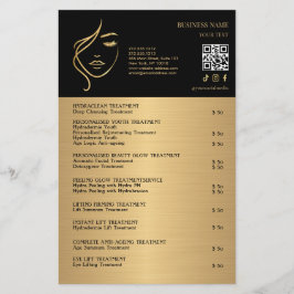 FACE TREATMENTS Beauty Salon flyer チラシ